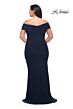 La Femme 29635 Off-The-Shoulder Ruched Crisscross Plus Size Dress
