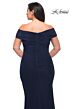 La Femme 29635 Off-The-Shoulder Ruched Crisscross Plus Size Dress