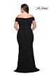 La Femme 29635 Off-The-Shoulder Ruched Crisscross Plus Size Dress
