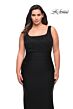 La Femme 29645 Square Neckline Jewel-Adorned Bodice Plus Size Dress