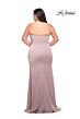 La Femme 29664 Strapless Sweetheart Neckline Side Slit Plus Size Dress