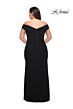 La Femme 29722 Off-The-Shoulder Ruched Surplice Plus Size Dress