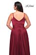 La Femme 29740 Surplice V-Neckline Ruffle Side Slit Plus Size Dress