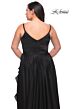 La Femme 29740 Surplice V-Neckline Ruffle Side Slit Plus Size Dress