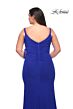 La Femme 29900 Surplice V-Neckline Side Drawstring Plus Size Dress