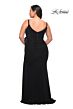 La Femme 29900 Surplice V-Neckline Side Drawstring Plus Size Dress