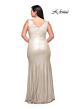 La Femme 30267 Surplice V-Neckline Ruched Bodice Plus Size Dress