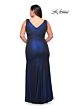 La Femme 30267 Surplice V-Neckline Ruched Bodice Plus Size Dress