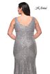 La Femme 30307 Surplice V-Neckline Ruched Bodice Plus Size Dress