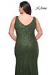 La Femme 30307 Surplice V-Neckline Ruched Bodice Plus Size Dress