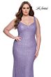 La Femme 31163 V-Neckline Figure-Hugging Silhouette Plus Size Dress