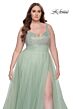 La Femme 31251 Rhinestone-Embellished Bodice A-Line Plus Size Dress