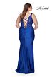 La Femme 31273 Slight Scoop Neckline Illusion Bodice Plus Size Dress