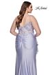 La Femme 31309 Surplice V-Neckline Lace Illusion Back Plus Size Dress