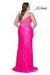 La Femme 31309 Surplice V-Neckline Lace Illusion Back Plus Size Dress