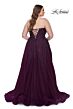 La Femme 31570 Strapless Sweetheart Neckline A-Line Plus Size Dress