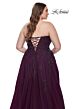La Femme 31570 Strapless Sweetheart Neckline A-Line Plus Size Dress