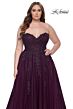 La Femme 31570 Strapless Sweetheart Neckline A-Line Plus Size Dress
