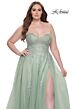 La Femme 31570 Strapless Sweetheart Neckline A-Line Plus Size Dress