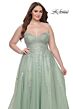 La Femme 31570 Strapless Sweetheart Neckline A-Line Plus Size Dress