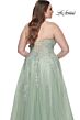 La Femme 31570 Strapless Sweetheart Neckline A-Line Plus Size Dress