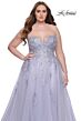 La Femme 31570 Strapless Sweetheart Neckline A-Line Plus Size Dress