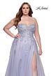 La Femme 31570 Strapless Sweetheart Neckline A-Line Plus Size Dress