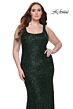 La Femme 31605 Square Neckline Form-Fitting Silhouette Plus Size Dress