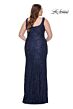 La Femme 31605 Square Neckline Form-Fitting Silhouette Plus Size Dress