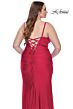 La Femme 31632 Surplice Sweetheart Neckline Lace-Up Plus Size Dress