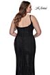 La Femme 32189 Notched Neckline Corset-Style Bodice Plus Size Dress