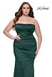 La Femme 32194 Strapless Neckline Figure-Hugging Plus Size Dress