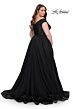 La Femme 32204 Off-The-Shoulder A-Line Silhouette Plus Size Dress