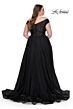 La Femme 32204 Off-The-Shoulder A-Line Silhouette Plus Size Dress