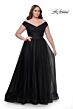 La Femme 32204 Off-The-Shoulder A-Line Silhouette Plus Size Dress