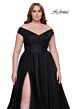La Femme 32204 Off-The-Shoulder A-Line Silhouette Plus Size Dress