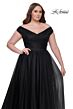 La Femme 32204 Off-The-Shoulder A-Line Silhouette Plus Size Dress