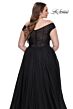 La Femme 32204 Off-The-Shoulder A-Line Silhouette Plus Size Dress