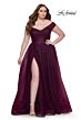 La Femme 32204 Off-The-Shoulder A-Line Silhouette Plus Size Dress