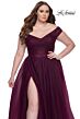 La Femme 32204 Off-The-Shoulder A-Line Silhouette Plus Size Dress