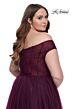 La Femme 32204 Off-The-Shoulder A-Line Silhouette Plus Size Dress