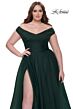 La Femme 32204 Off-The-Shoulder A-Line Silhouette Plus Size Dress