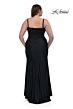 La Femme 32449 Corset Bodice High Slit Plus Size Dress