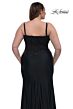 La Femme 32449 Corset Bodice High Slit Plus Size Dress