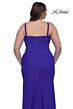 La Femme 32449 Corset Bodice High Slit Plus Size Dress