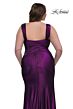 La Femme 32991 Side Slit Ruched Plus Size Dress
