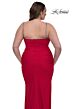 La Femme 32992 Ruched Slit Beaded Sweetheart Neck Plus Size Dress