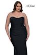La Femme 32992 Ruched Slit Beaded Sweetheart Neck Plus Size Dress