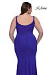 La Femme 33005 Scoop Neck Ruched Sleeveless Plus Size Dress