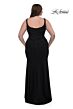 La Femme 33005 Scoop Neck Ruched Sleeveless Plus Size Dress